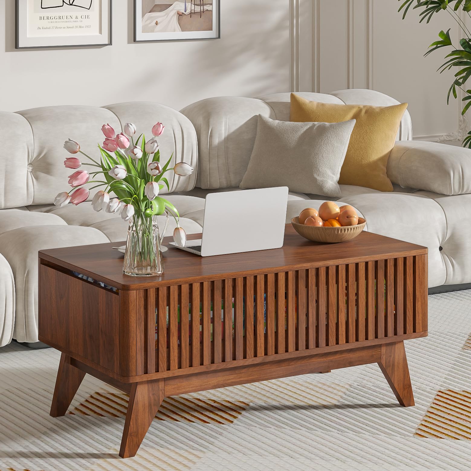 Amazon.com: Lift Top Coffee Table with Hidden Compartment, Mid